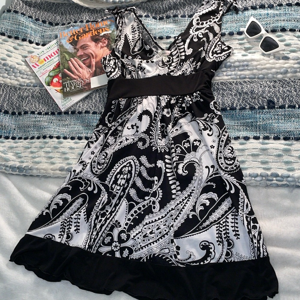 Speekless Paisley-Print Jersey Mini Dres - size 6/8